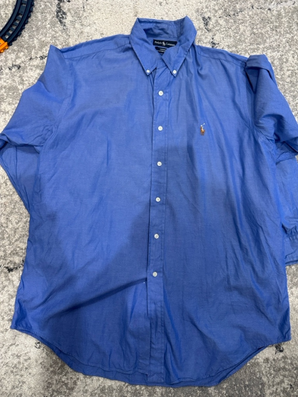 Ralph Lauren Men's Royal Blue Button-Down Dress Shirt